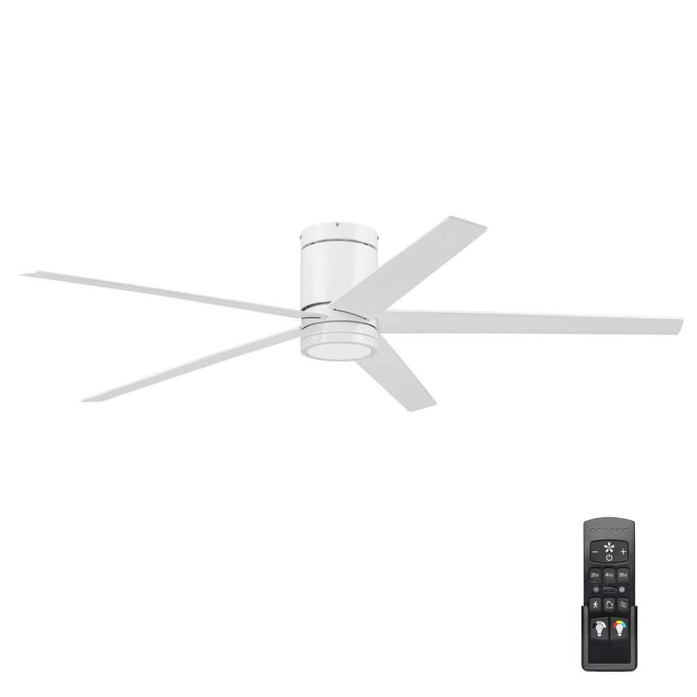 Graceshire 60 in. Color Changing LED Indoor Flush Mount White Ceiling Fan with Remote Control price history on PriceWatchPro