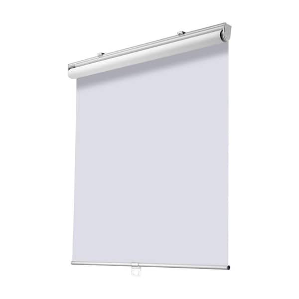 White Cordless Blackout Polyester Roller Shade Solid 72 in. W x 34 in. L, Indoor Blackout Curtain Single Panel