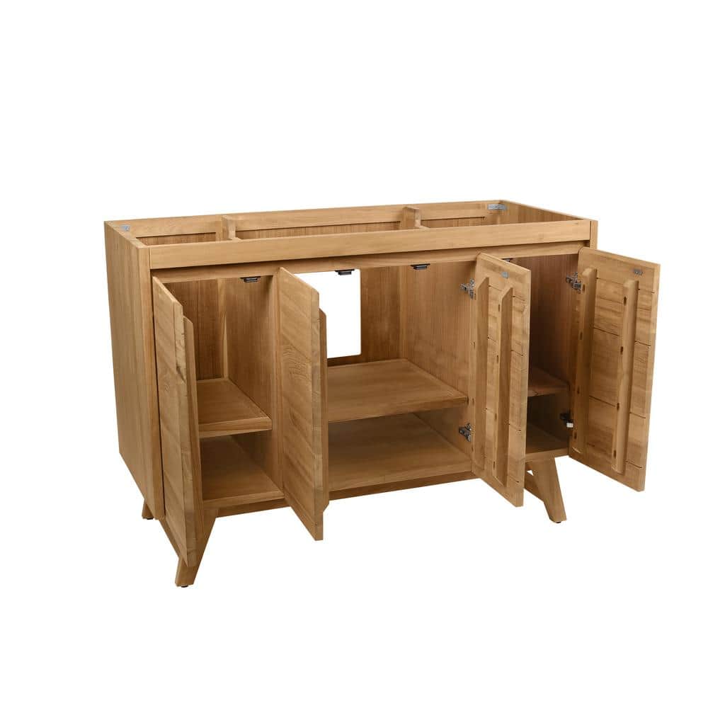 Coventry 49" Natural Teak Bath Vanity with White Stone Top