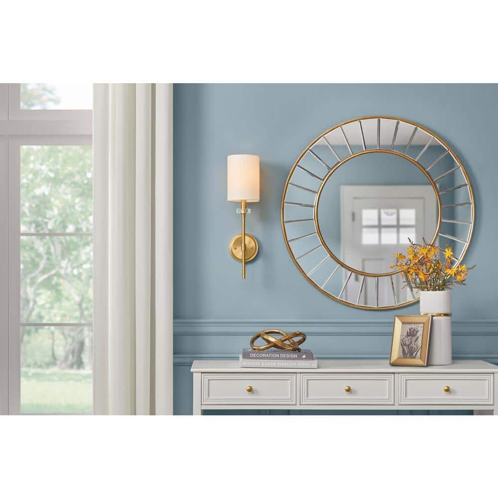 Dawson 1 LT Sconce aged brass with white fabric shade price history on PriceWatchPro
