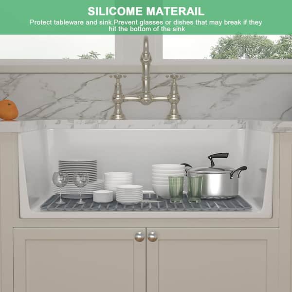 26 in. L x 14 in. W Silicone Kitchen Sink Protective Bottom Grid
