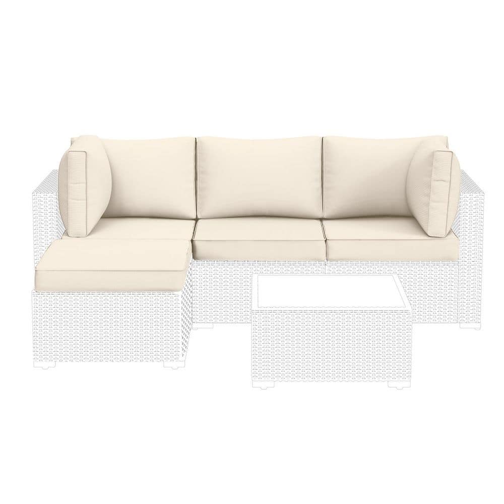 Outdoor Replacement Cushion Set-3 Seat & 5 Back Cushions with Non-Slip Bottom, Deep-Seat Comfort, Sofa Not Included price history on PriceWatchPro