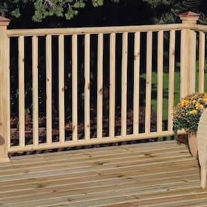 36 in. x 2 in. Pressure-Treated Southern Yellow Pine Wood Square End Baluster