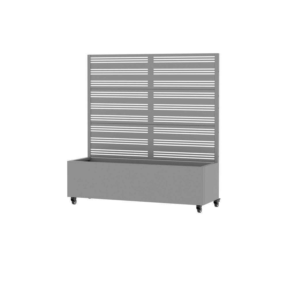 47 in. H x 47 in. W Metal Grey Rectangle Pots and Planter Raised Box with Trellis for Vine Climbing Plants price history on PriceWatchPro