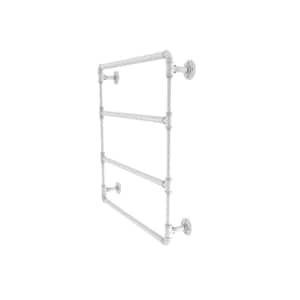 Pipeline 30 in. Wall Mounted Ladder Towel Bar in Matte White