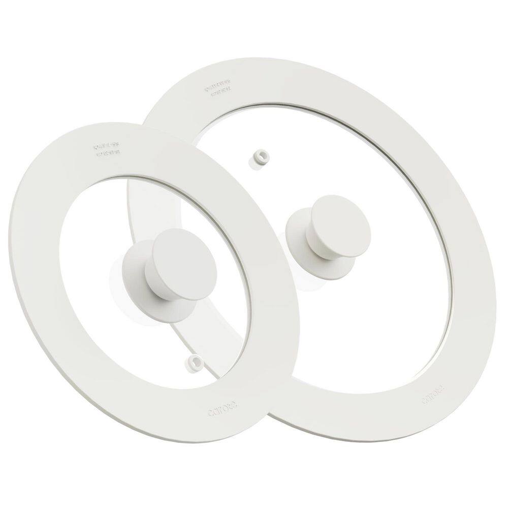 2-Piece White Pot Lid with Heat Resistant Silicone Rim and Tempered Glass, Fit 6 in. to 11 in. Diameter price history on PriceWatchPro