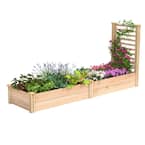 Miracle-Gro 96 in. L x 24 in. W x 11 in. H Cedar Raised Garden Bed with ...