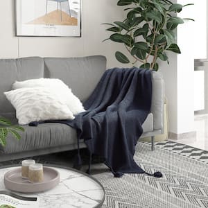 COZY TYME Darryl Blush Space Dye Chenille Polyester 50 in. x 60 in. Throw  Blanket T292-20BH-HD - The Home Depot