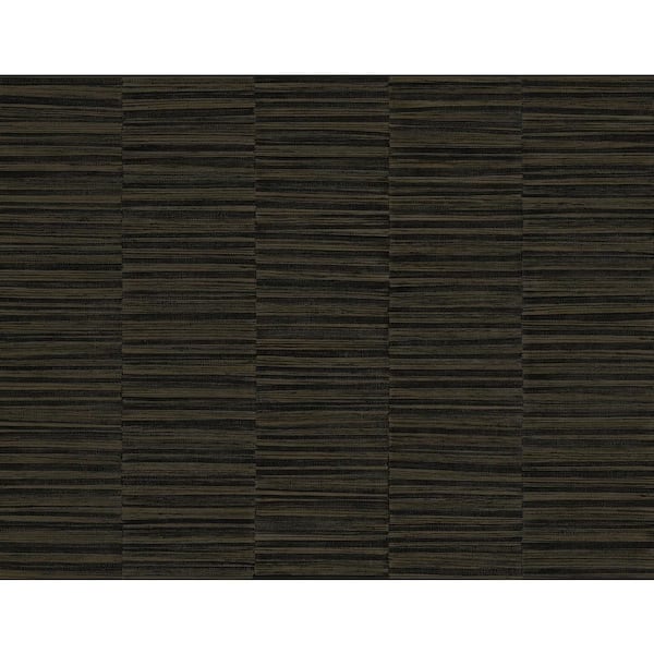 Seabrook Designs 60.75 sq. ft. Espresso Forssa Embossed Vinyl Unpasted Wallpaper Roll