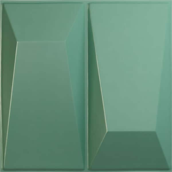 Ekena Millwork 11 7/8 in. x 11 7/8 in. Locke EnduraWall Decorative 3D Wall Panel, Sea Mist (Covers 0.98 Sq. Ft.)