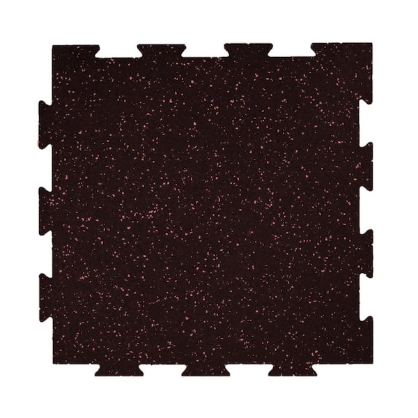 Survivor SportFloor Interlocking Isometric Red 24 in. x 24 in. x 0.5 in. Rubber Gym/Weight Room Flooring Tiles (16 sq. ft.) (4-Pack)