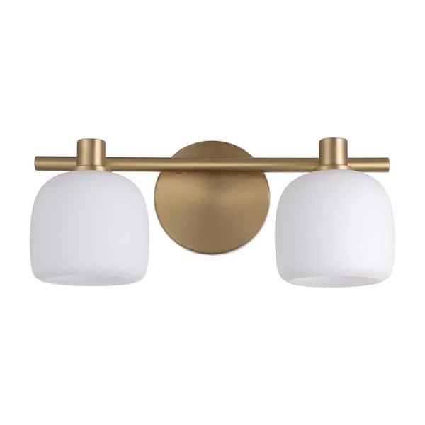 Thesis Valentina 15-in. 2-light Champagne Gold Vanity Light with