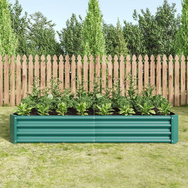 garden-v12 72 in. x 36 in. x 12 in. Green Galvanized Steel Raised