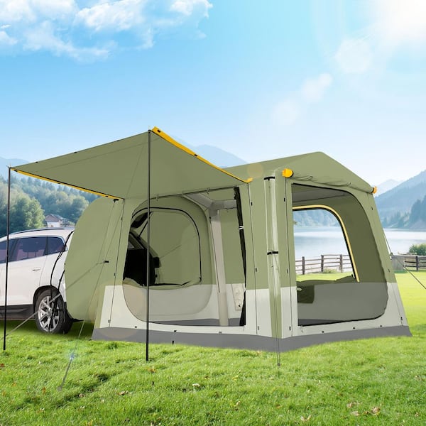BOZTIY 4-6 Person Inflatable Tents for Camping Blow Up Tent with Hand Pump Waterproof Oxford Air Tent for Camping Adult
