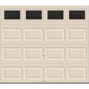 Classic Collection 8 ft. x 7 ft. 12.9 R-Value Intellicore Insulated Almond Garage Door with Plain Windows