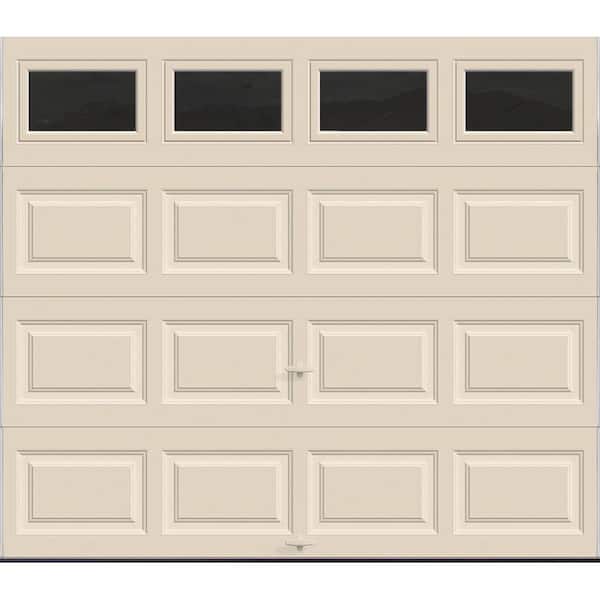 Almond Garage Door With Plain Windows, Clopay Garage Door Ratings