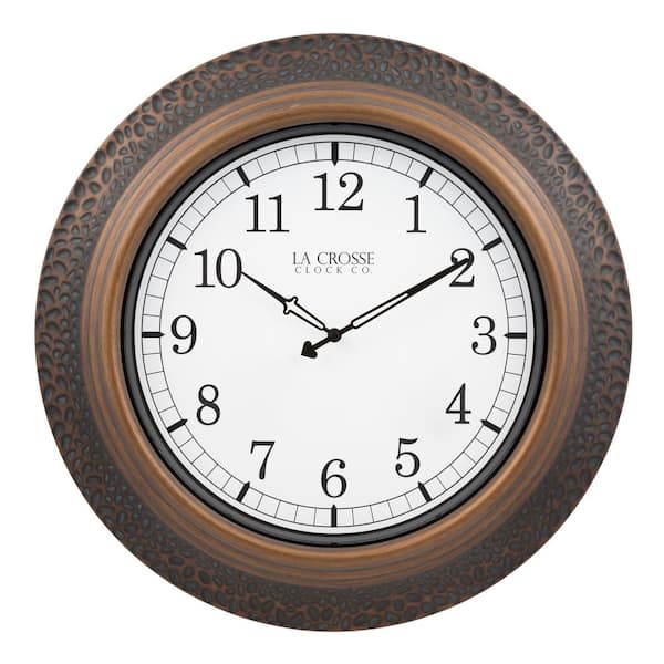 La Crosse 21 In. Marcella Metal Quartz Analog Wall Clock 433-3256B ...