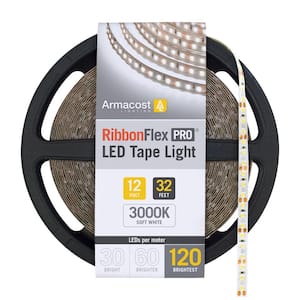 RibbonFlex Pro 32.8 ft. LED Tape Light 120 LEDs/m Soft Bright White (3000K)