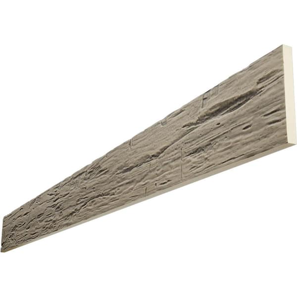 Ekena Millwork Endura thane 1 in. H x 10 in. W x 8 ft. L Hand Hewn Almond Faux Wood Beam Plank