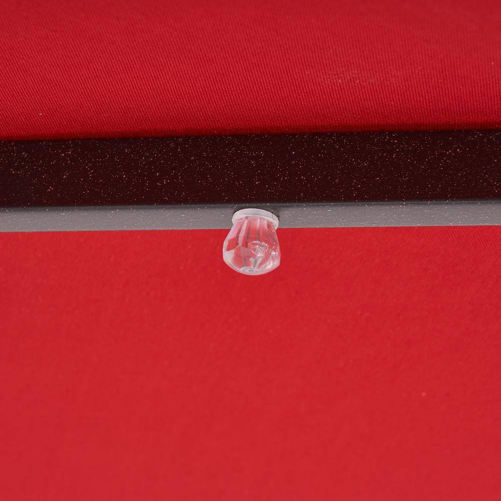 9 ft Red Solar LED Tilt Patio Umbrella with Steel Pole