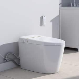 Smart 1.27 GPF Single Flush Elongated One-Piece Ceramic Toilet Bidet with Auto Flush, Heated Seat, Anti-Bacteria
