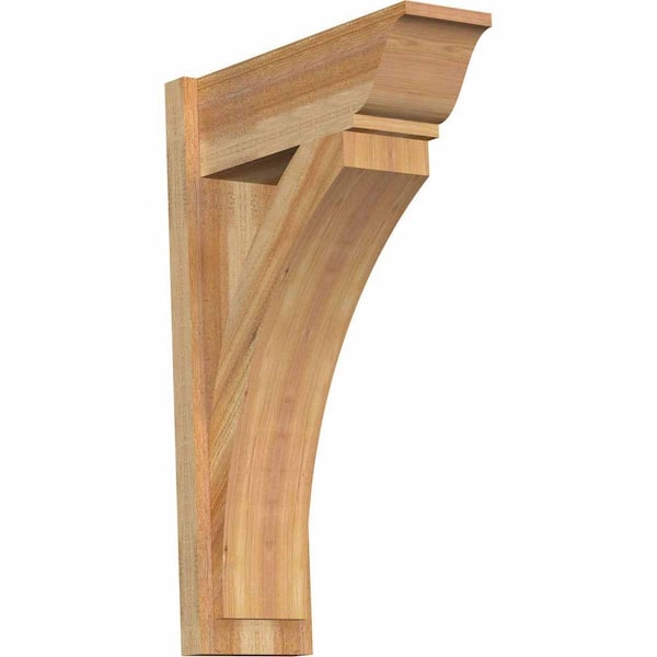 Ekena Millwork 8 in. x 34 in. x 22 in. Thorton Traditional Rough Sawn Western Red Cedar Outlooker