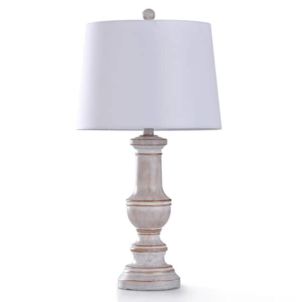 Stylecraft Malta 27 In White Washed, Stylecraft Collection Table Lamp Costco