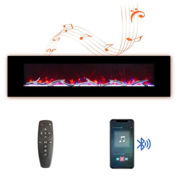 Mondawe 72 in. 5120 BTU Wall-Mounted Electric Fireplace