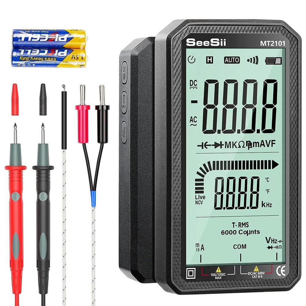 Etokfoks Digital Multimeter 4.7 in. LCD DC/AC Current Voltage