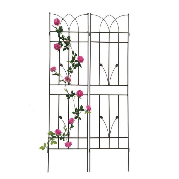 Unbranded - 71 in. H Outdoor Brown Rustproof Garden Metal Trellis
