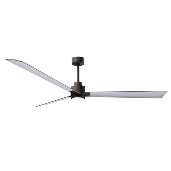 Matthews Fan Company Alessandra 72 in. Integrated LED Indoor/Outdoor Bronze Ceiling Fan with Remote Control Included