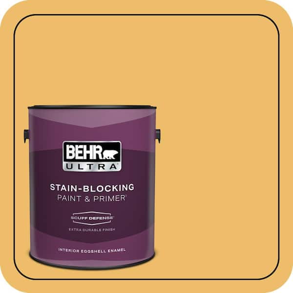 BEHR ULTRA 1 gal. Home Decorators Collection #HDC-MD-24 Luscious Lemon Extra Durable Eggshell Enamel Interior Paint & Primer