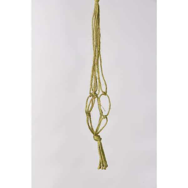 Primitive Planters 18 in. Green Mini Jute Plant Hanger