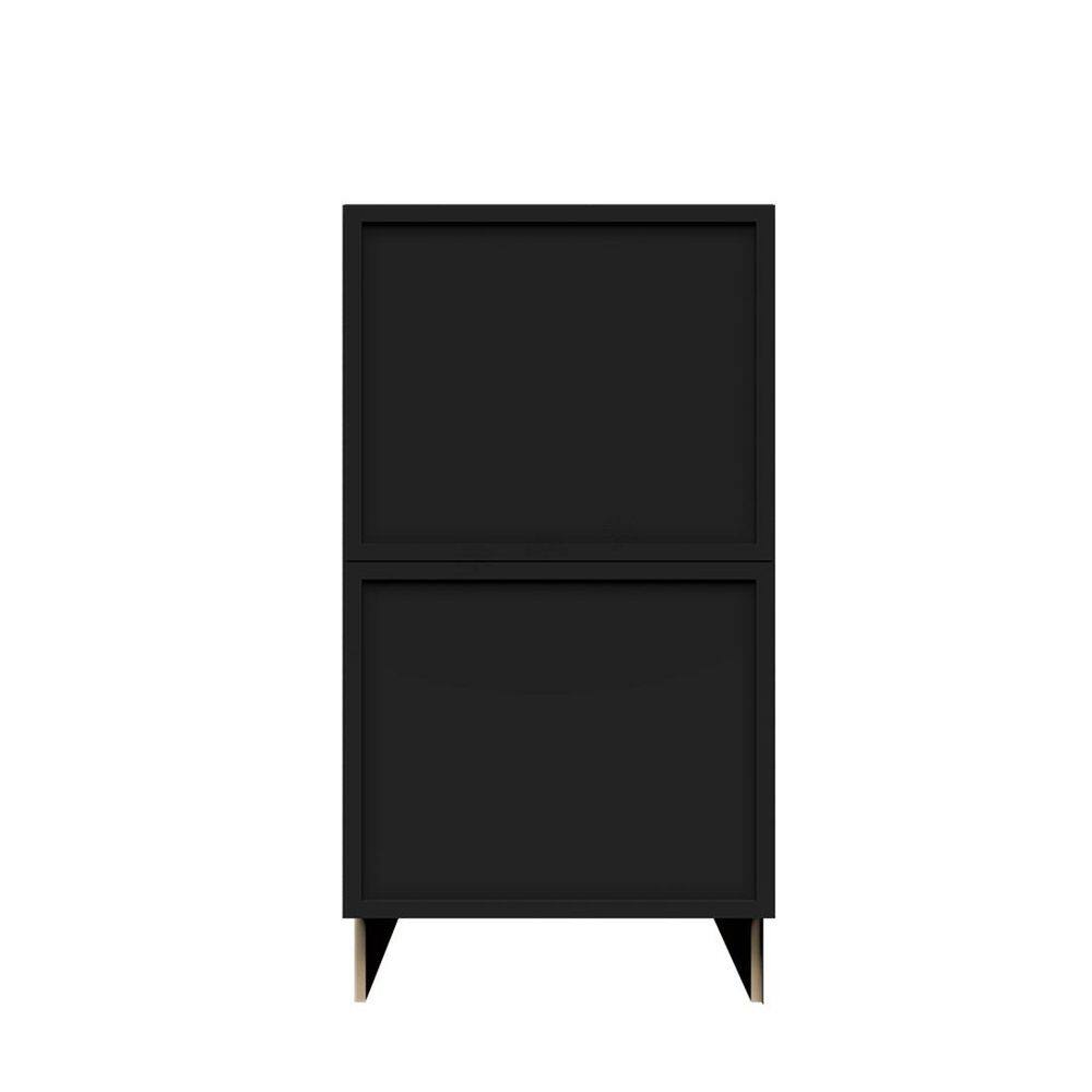 Slim Shaker 15 in. 2-Drawer Base Bath Vanity Cabinet without Top in Black Assembled price history on PriceWatchPro
