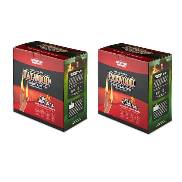 BETTER WOOD PRODUCTS 5 lb. 100% All Natural Fatwood Firestarter Sticks (2-Pack)