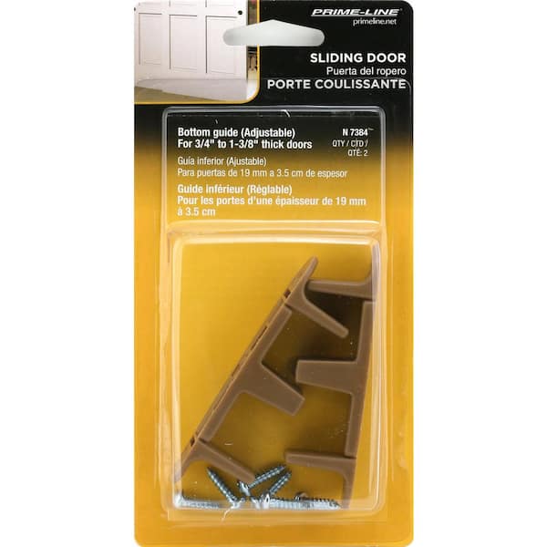 【Liminal Guide】NF 1枚 GA Prime-Line Bypass Door Guide, 1 in. High, Adjustable, Dark Brown
