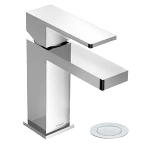 Duro Single-Hole Single-Handle Bathroom Faucet with Push Pop Drain in Polished Chrome (1.0 GPM)
