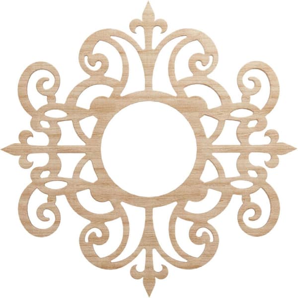 Ekena Millwork 26 in. x 8.5 in. x 0.375 in. Wood Medallion