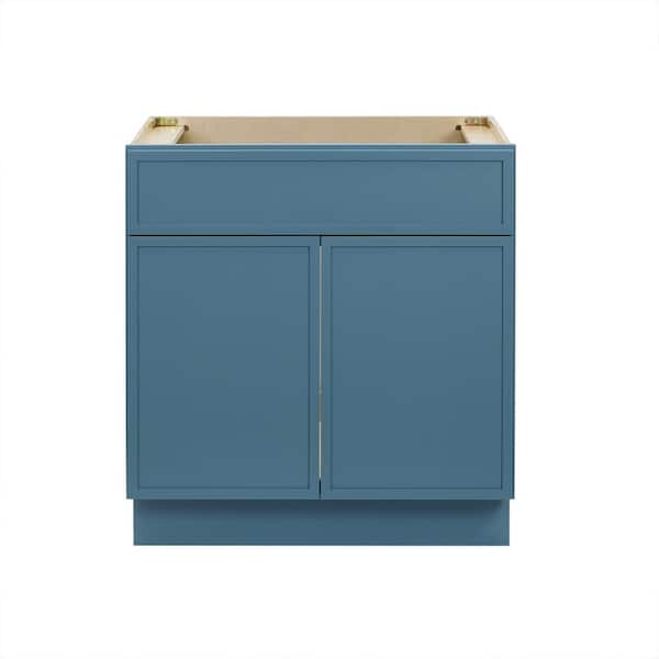 Vanity Art 30 in. W x 21 in. D x 32.5 in. H 2-Doors Bath Vanity Cabinet without Top in Sea Green