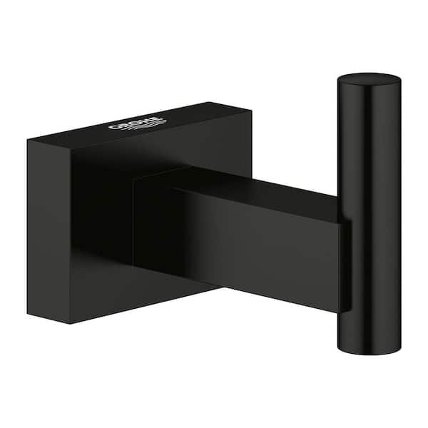 GROHE Essentials Cube Single J-Hook Robe/Towel Hook in Matte Black