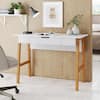 Nathan James Telos White Home Office Writing Computer Desk 51101 - The ...