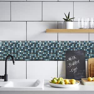 Brixton 11.81 in. x 11.81 in. Square Joint Polished & Matte Marble, Glass & Metal Mosaic Tile (0.97 sq. ft./Each)