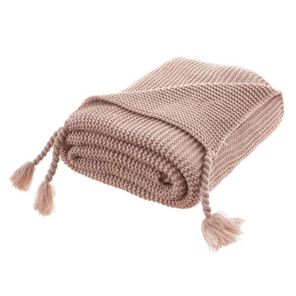 Blush colored throw outlet blanket