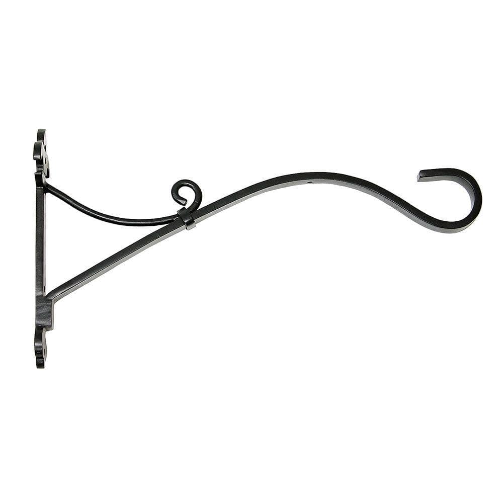 Black Wrought Iron Fleur-de-Lis Hanging Bracket