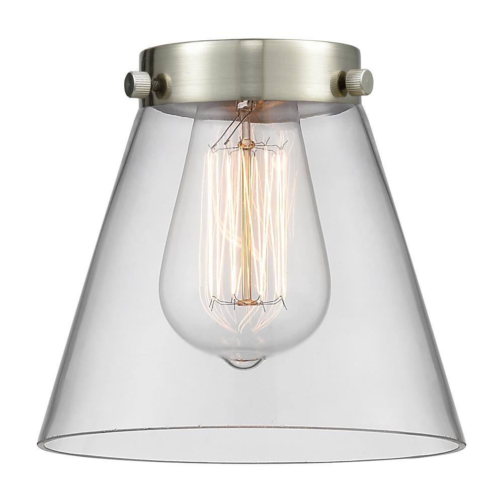 Antique Brass Mini Pendant Light with Clear Glass Shade