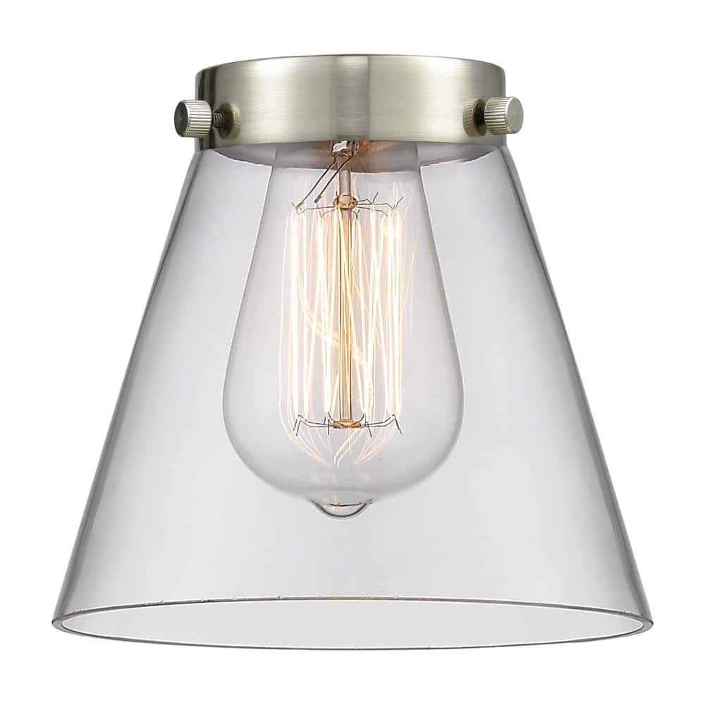 Small Brushed Brass and Glass Mini Pendant Light