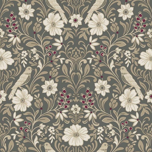 Colette Charcoal Wallpaper
