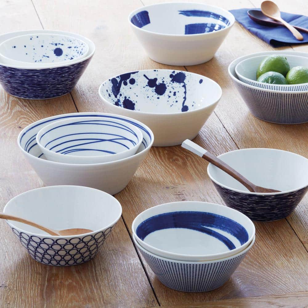 Pacific Blue Porcelain Tapas Bowls 4.59" Set of 6