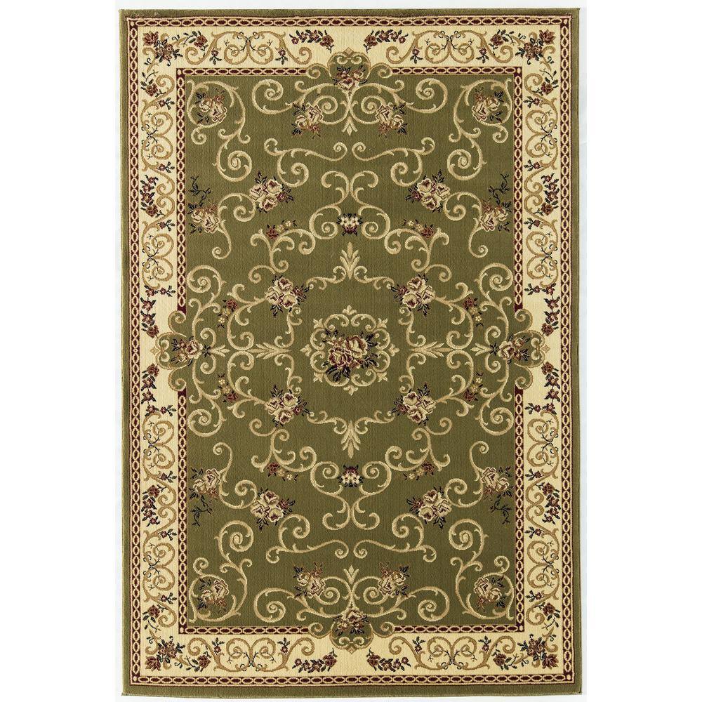 Rugs America Rugs America Souvanerie Olive 2 ft. x 3 ft. Indoor Area ...