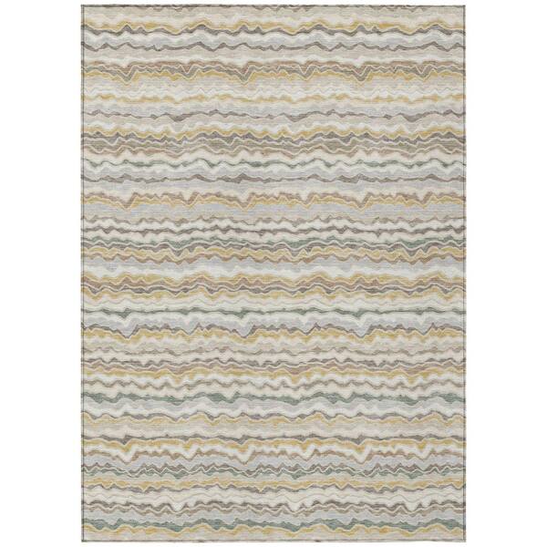 Chantille Machine Washable Indoor/Outdoor Abstract ACN2436 Ivory 10 ft. x 14 ft. Area Rug